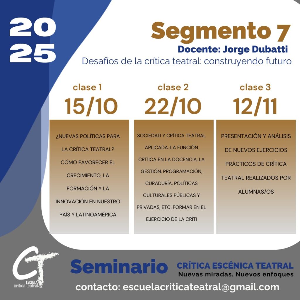Desafíos de la critica teatral, construyendo futuro